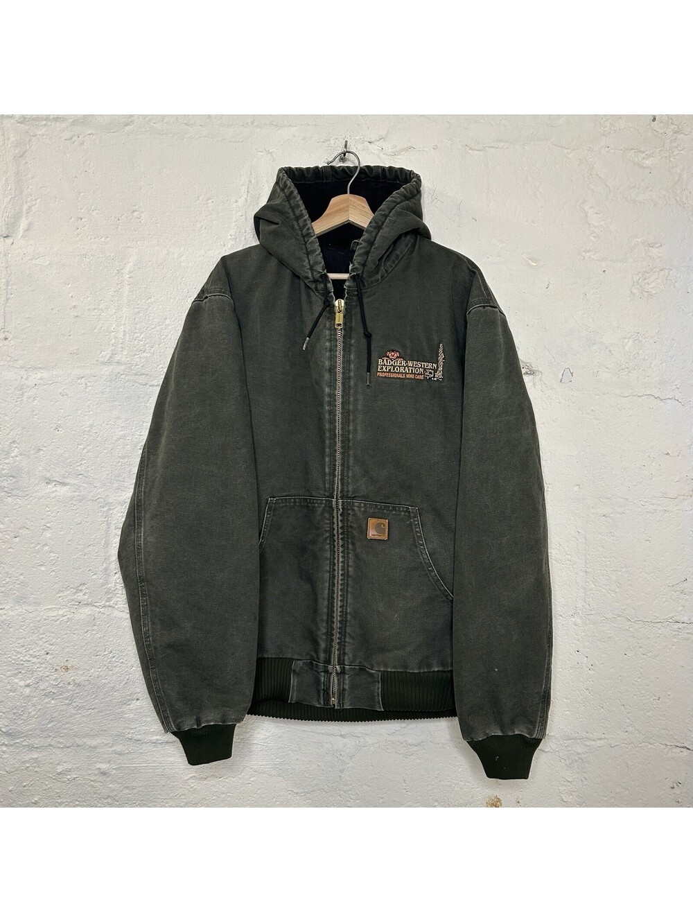 Vintage Carhartt Quilted Hooded Active Jacket “Moss Green”